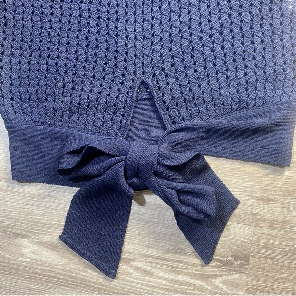 Fabrice Karel Paris Navy Crochet Knit Sweater Size 2 – Made in France - Picture 7 of 7